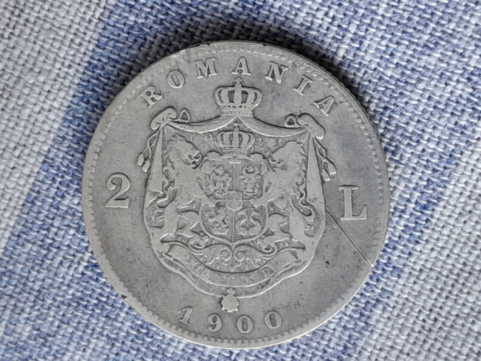 2 LEI 1900 ROM&Acirc;NIA .Moneda rara.