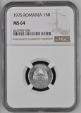 15 BANI 1975 UNC GRADATA NGC MS 64