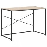 Cumpara ieftin Birou de computer, negru/stejar, 110x60x70 cm, lemn prelucrat