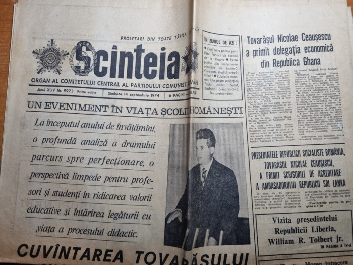 scanteia 14 septembrie 1974-cuvantarea lui ceausescu