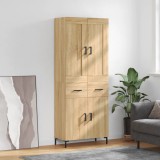 vidaXL Dulap &icirc;nalt, stejar sonoma, 69,5x34x180 cm, lemn compozit