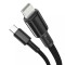 CABLU alimentare si date Baseus High Density Braided, Fast Charging Data Cable pt. smartphone, USB Type-C la Lightning Iphone PD 20W, braided, 2m, neg