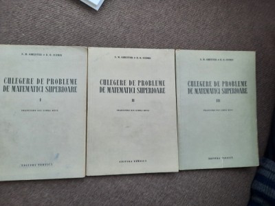 Culegere De Probleme De Matematici Superioare - N. GHIunter , R.Cuzmin 3 VOLUME foto