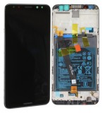 Display LCD Huawei Mate 10 Lite Negru + Touchscreen si Rama + Baterie, Service Pack, 02351PYX 02351QCY
