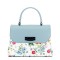 Geanta albastra cu imprimeu floral 8959 124