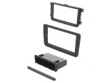 Cadru radio 2 DIN Seat/VW/&Scaron;koda negru/rubber-touch, ACV