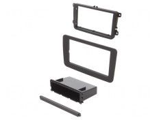 Cadru radio 2 DIN Seat/VW/&amp;Scaron;koda negru/rubber-touch foto