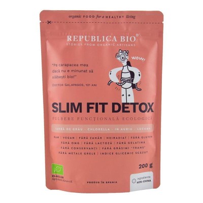 Pulbere Functionala Pentru Detoxifiere Slim Fit Ecologica Vegana 200gr Republica Bio foto