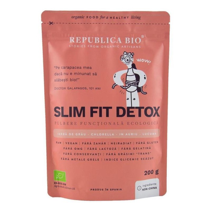 Pulbere Functionala Pentru Detoxifiere Slim Fit Ecologica Vegana 200gr Republica Bio