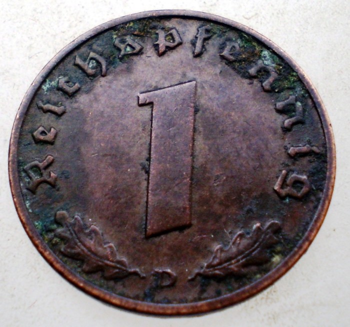 B.070 GERMANIA 1 REICHSPFENNIG 1938 D
