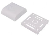 Carcasă montare pe perete ABS albă 80mm x 80mm x 35mm