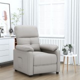 vidaXL Fotoliu rabatabil, gri taupe, material textil