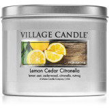 Village Candle Lemon Cedar Citronella lum&acirc;nare parfumată &icirc;n placă 311 g