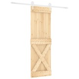 Cumpara ieftin Usa glisanta cu set de feronerie 80x210 cm, lemn masiv de pin