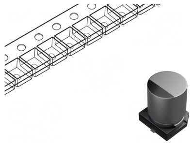 Condensator electrolitic SMD 1000uF 16V 10x10mm foto