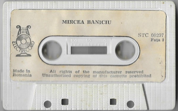 Casetă audio Mircea Baniciu &lrm;&ndash; Ploaia, originală, fără copertă