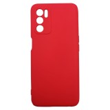 Husa din silicon, silk touch si catifea pentru Oppo A16, Rosu