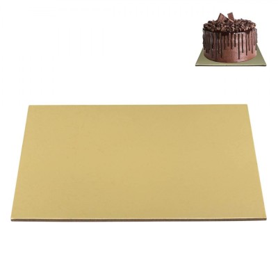 Suport Dulciuri, Model Pătrat, Culoare Auriu, Dimensiune 30.5x30.5x0.4 cm foto