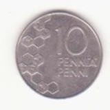 Finlanda (Suomi) 10 Pennia 1991