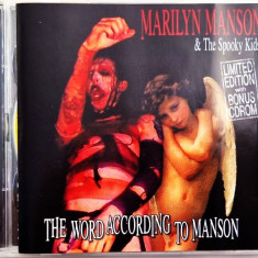 Marilyn Manson & The Spooky Kids ‎– The Word According To Manson CD +CD ROM 2000