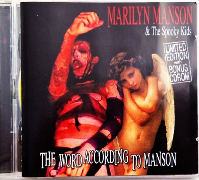 Marilyn Manson &amp;amp; The Spooky Kids &amp;lrm;&amp;ndash; The Word According To Manson CD +CD ROM 2000 foto
