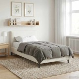 vidaXL Duvet de iarnă Patos Gri deschis 135 x 200 cm Microfibră 42026085