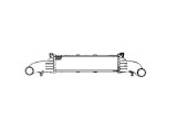 Intercooler Mercedes Clasa C, 02.1900, C220 CDI motor 2.2 CDI 92kw, C250 CDI motor 2.5 CDI 110kw, diesel, cu/fara AC, aluminiu brazat, 430x115x52
