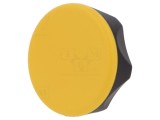 Buton reglare ELESA+GANTER 45mm M6, Tehnopolimer PA, Negru, Capac Galben