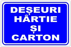 Indicator deseuri hartie si carton foto