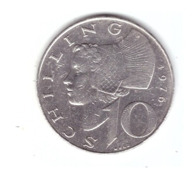 Moneda Austria 10 schilling 1976, stare buna, curata foto