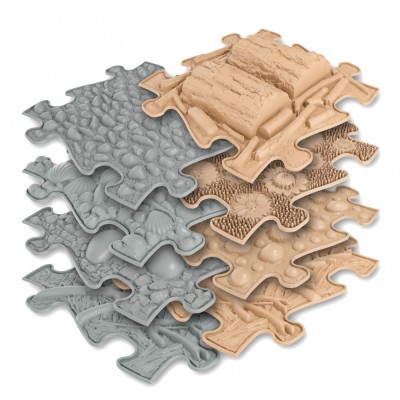 Covoras ortopedic senzorial puzzle set natura foto