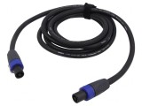 Cablu SpeakON 4 Pin Feminin 3m Negru