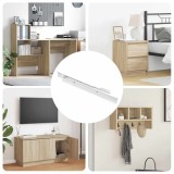 vidaXL Glisieră de sertar 12 pcs Alb 250 mm Oțel 864648