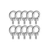 Șurub cu inel din oțel inoxidabil M6x11, pachet de 9 bucăți &ndash; 304 oțel inoxidabil