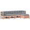 Set mobilier de gradina cu perne, 5 piese, lemn masiv douglas