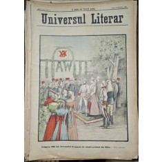 Revista Universul Literar nr.47/1898 pe coperta primirea MM. LL. Suveranilor Germaniei in colonia germana din Haifa