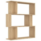 Biblioteca/Separator, stejar sonoma, 80x24x96 cm lemn prelucrat