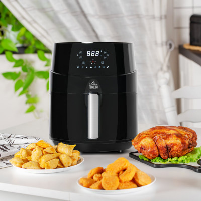 HOMCOM friteuza cu aer cald, 28x35,1x33 cm, Air Fryer 1500 W, negru foto