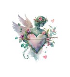 Cumpara ieftin Sticker decorativ Cupidon, Multicolor, 60 cm, 3913ST, Oem