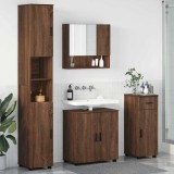 VidaXL Set de mobilier pentru baie 4 pcs Stejar brun 61 x 35 x 64 cm 3392980