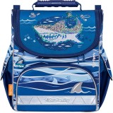 Ghiozdan neechipat Nature Quest, dimensiune 35 x 31 x 19 cm, motiv Shark Life, Tiger