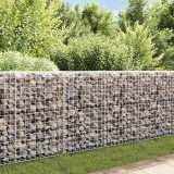 vidaXL Perete gabion cu capace, 200x20x85 cm, oțel galvanizat 143580