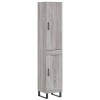 Dulap inalt, gri sonoma, 34,5x34x180 cm, lemn prelucrat