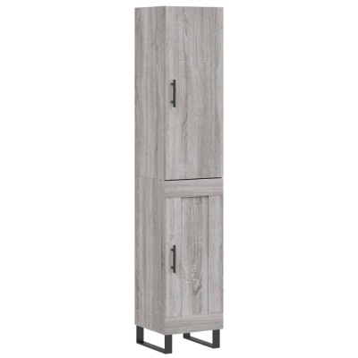 Dulap inalt, gri sonoma, 34,5x34x180 cm, lemn prelucrat foto