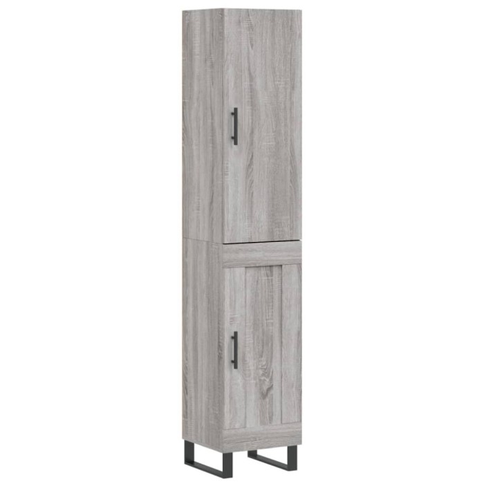 Dulap inalt, gri sonoma, 34,5x34x180 cm, lemn prelucrat