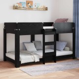 Cumpara ieftin Pat Etajat pentru Copii Stejar Negru 80 x 200 cm Lemn prelucrat
