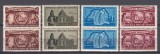 ROMANIA 1953 LP 351 SEMICENTENARUL PALATULUI POSTELOR PERECHE SERII STARE MNH