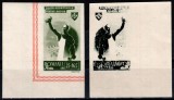 Romania 1945, LP 175, OSP O.S.P. Organizatia Sportului Popular, EROARE - Valoarea de 35+165 Lei nedantelat, abklatsch, colt de minicoala, MNH LUX!!