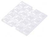Lentilă LED Pătrată Plexiglass Transparentă 3,7mm