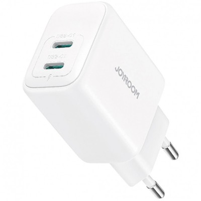Incarcator Retea Joyroom JR-TCF12, 20W, 3A, 2 x USB-C, Alb foto